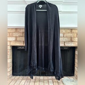 Mud Pie Black Fringe Cardigan S/M